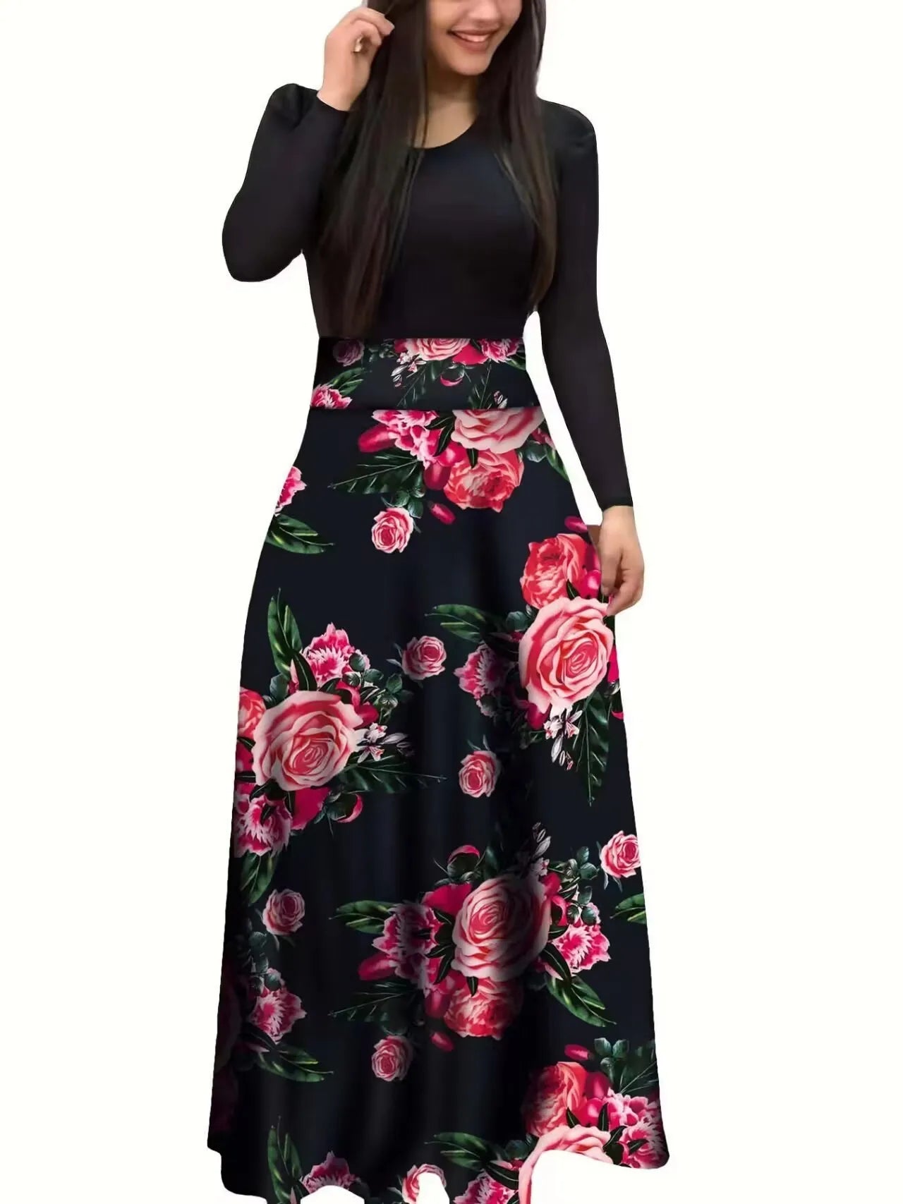 Flower color matching  long dresses