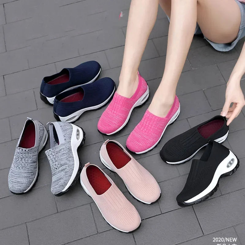 Slip-On Women Walking Shoes Orthopedic Diabetic