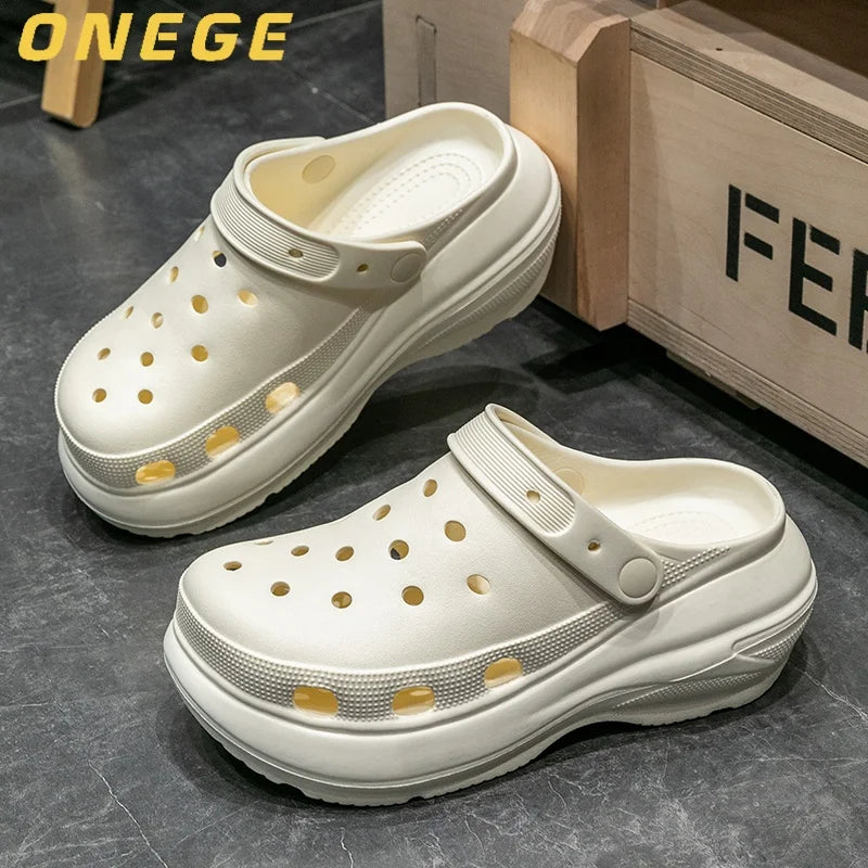 Fashionable Clogs,Wear-Resistant  Thick-Soled