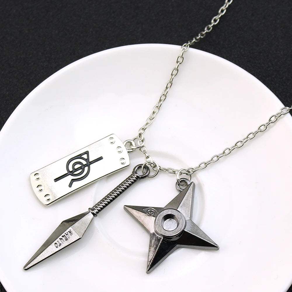 Leather Necklace  Red Cloud Pendant