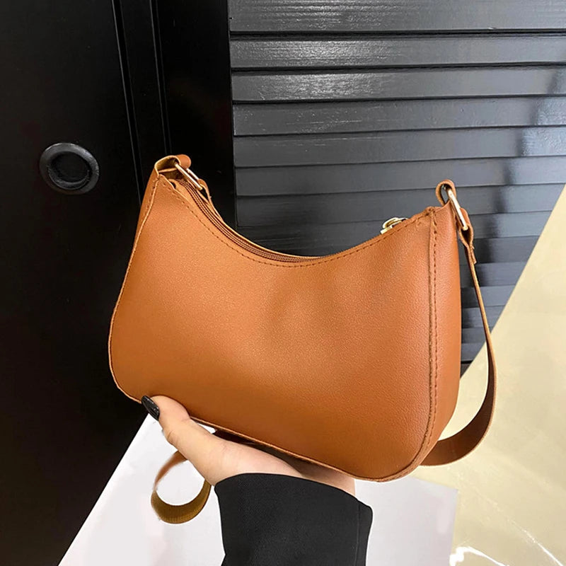 Leather Shoulder Underarm Fashion Handbags Hobos