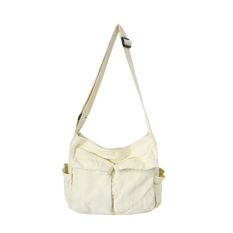 Workwear Canvas Shoulder Bag Large Capacity