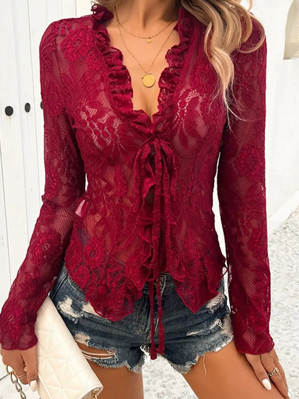 Women Gothic Lace Shrug Crop Tops