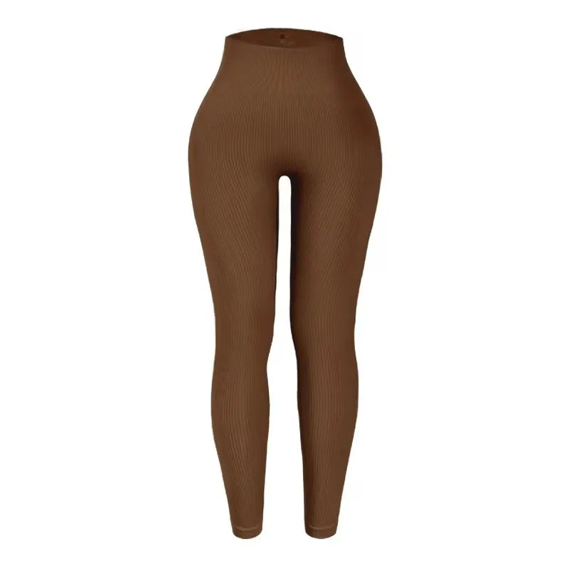 Seamless knitted yoga pants high waisted leggings