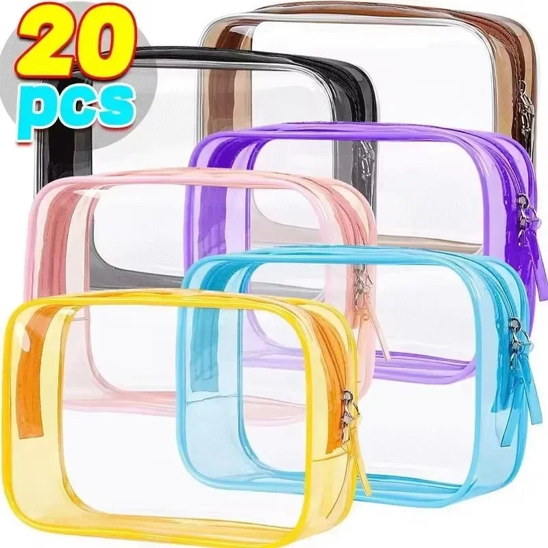 1/20pcs Transparent Makeup Cosmetic Bag Beauty Case