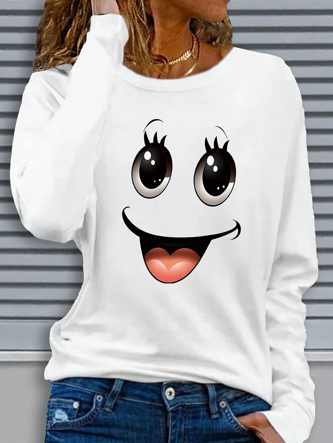 100 cotton  Slim T-shirt Long-sleeved