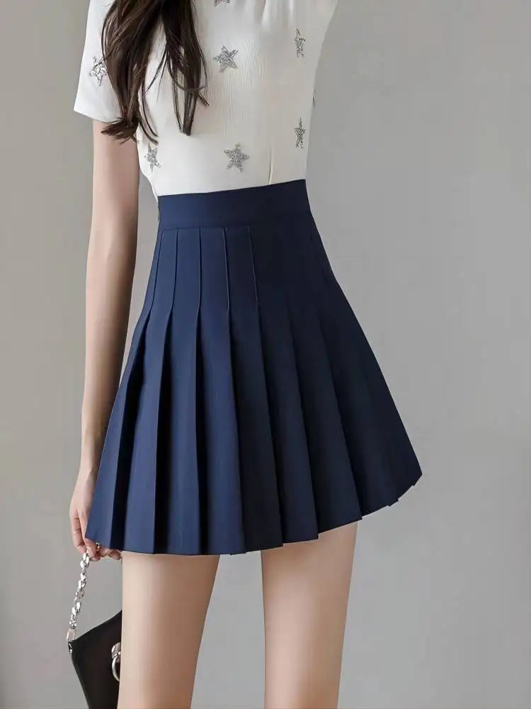 Pleated High Waist Mini Tennis, Dance Skirt