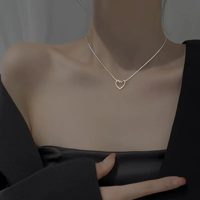 Stainless Steel Necklaces  Exquisite Minimalist Square Pendant