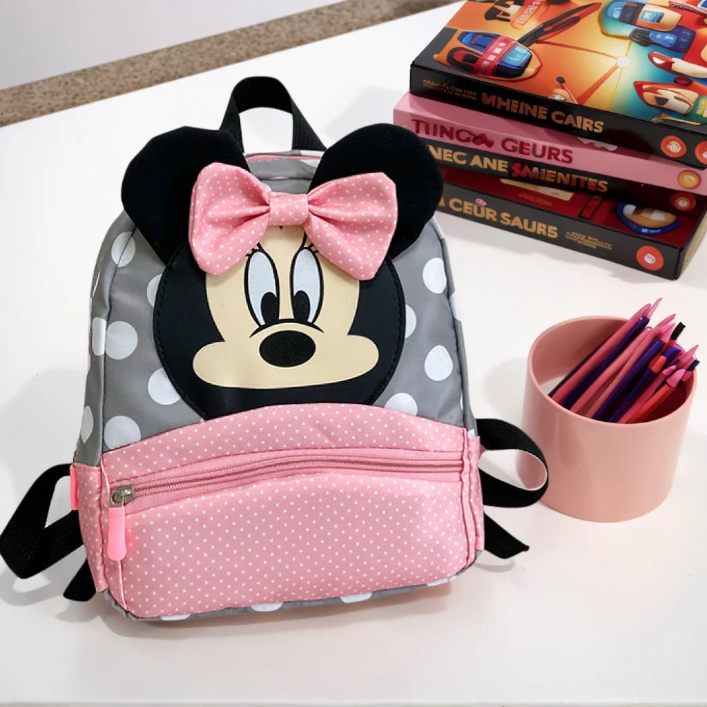 Disney Backpack Minnie Schoolbag For Kids Cartoon