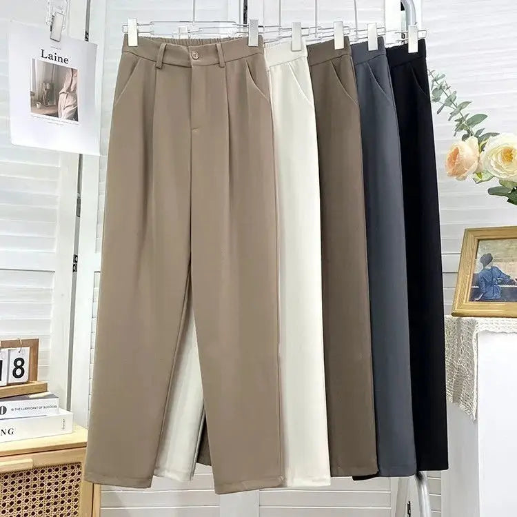 Suit Fashion Elastic High Waist Trousers