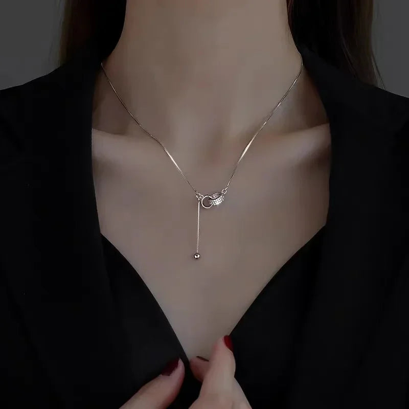 Stainless Steel Necklaces  Exquisite Minimalist Square Pendant