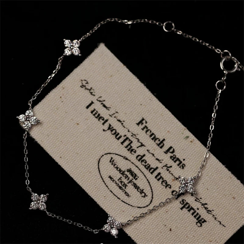 2024 New Crystal Flower Stainless Steel Bracelet