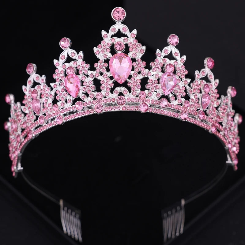 Wedding Hair Tiara Crown Silver Color Tiaras