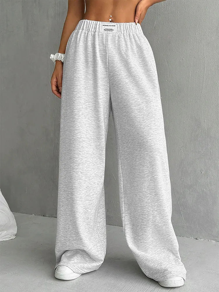 Women's  Fashion  Solid Versatile Sweatpants