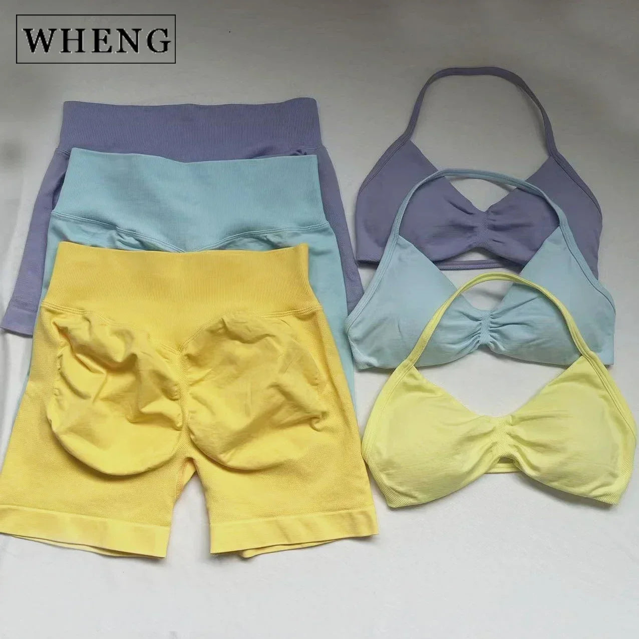 2 Piece Strappy Yoga Bra Top  Shorts Fitness