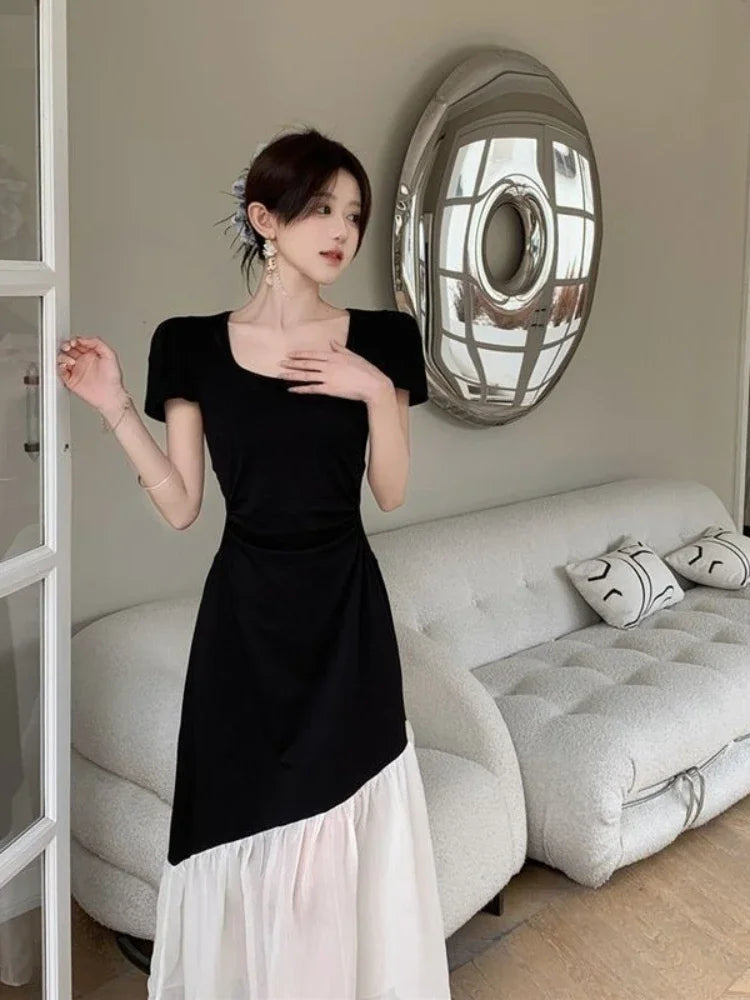 Short Sleeve Midi Dress