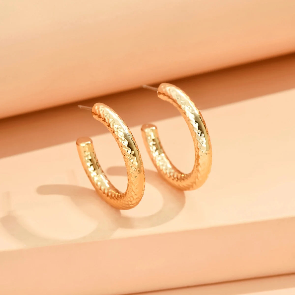 Geometric Irregular Metallic Color Earrings for Women