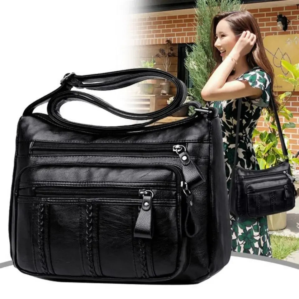 Lightweight, Multi-layered, Large-capacity Crossbody Bag