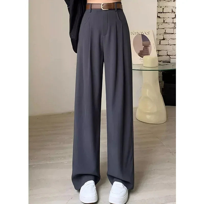 Women Breathable High Waist Wide Leg Pants