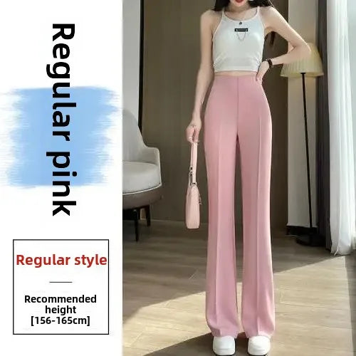Silk Suit Straight-Leg Casual Bell Bottoms