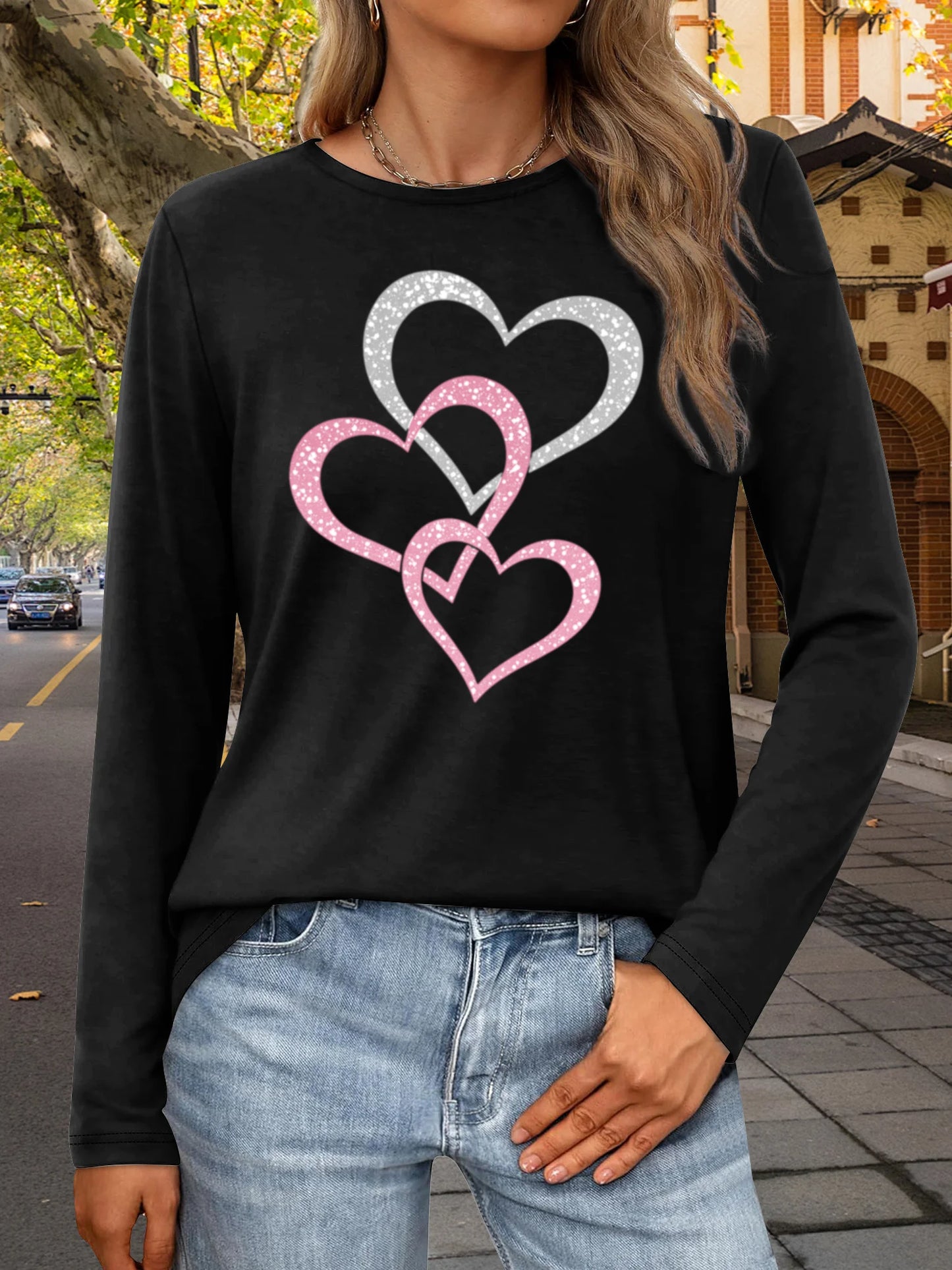 100 cotton  Slim Long-sleeved  Tees