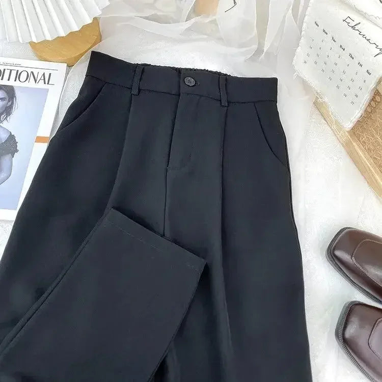 Suit Fashion Elastic High Waist Trousers
