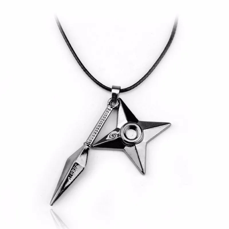 Leather Necklace  Red Cloud Pendant