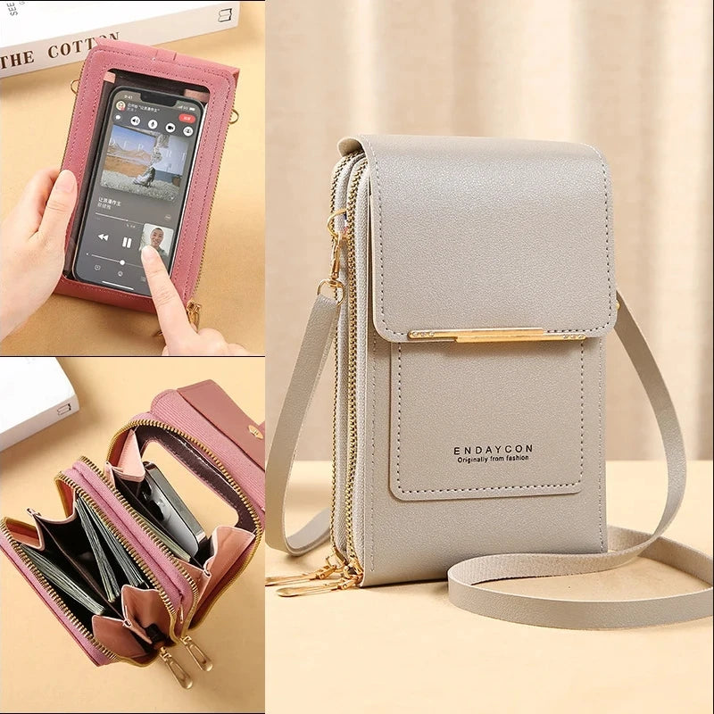 Crazy Bag Mobile Phone Card Holder Crossbody