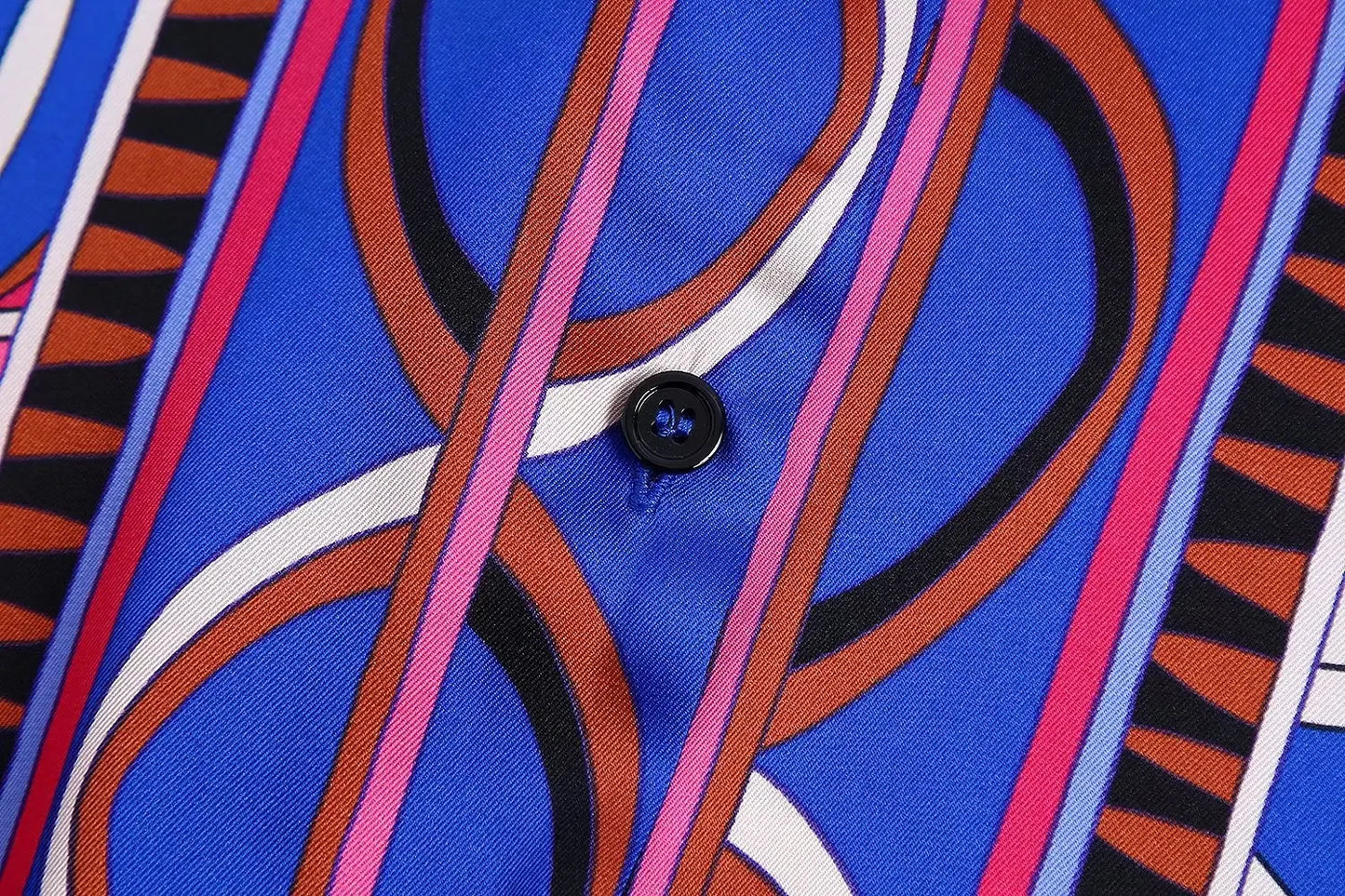 Long Sleeve Geometric Print