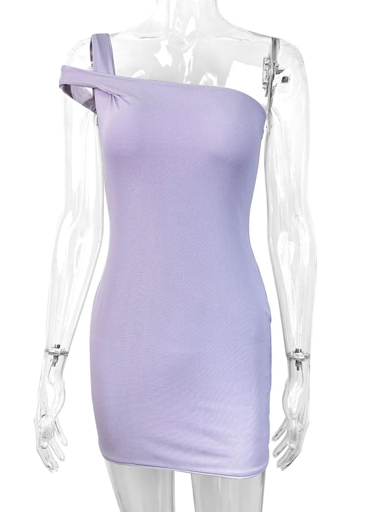 Sexy One-shoulder Short  Dress
