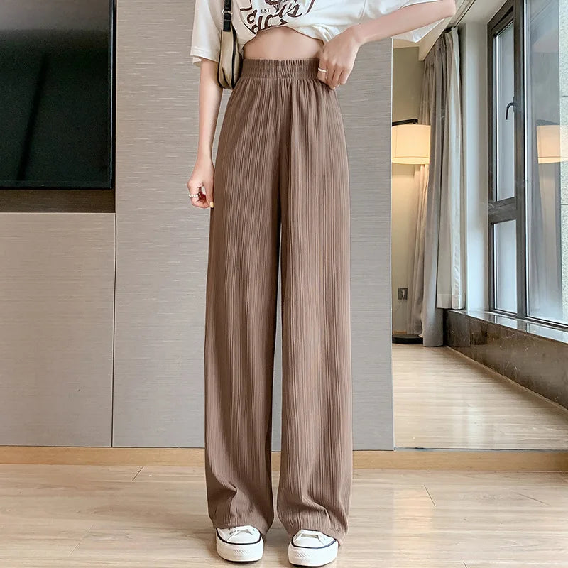 Ice Silk Wide-leg Pants