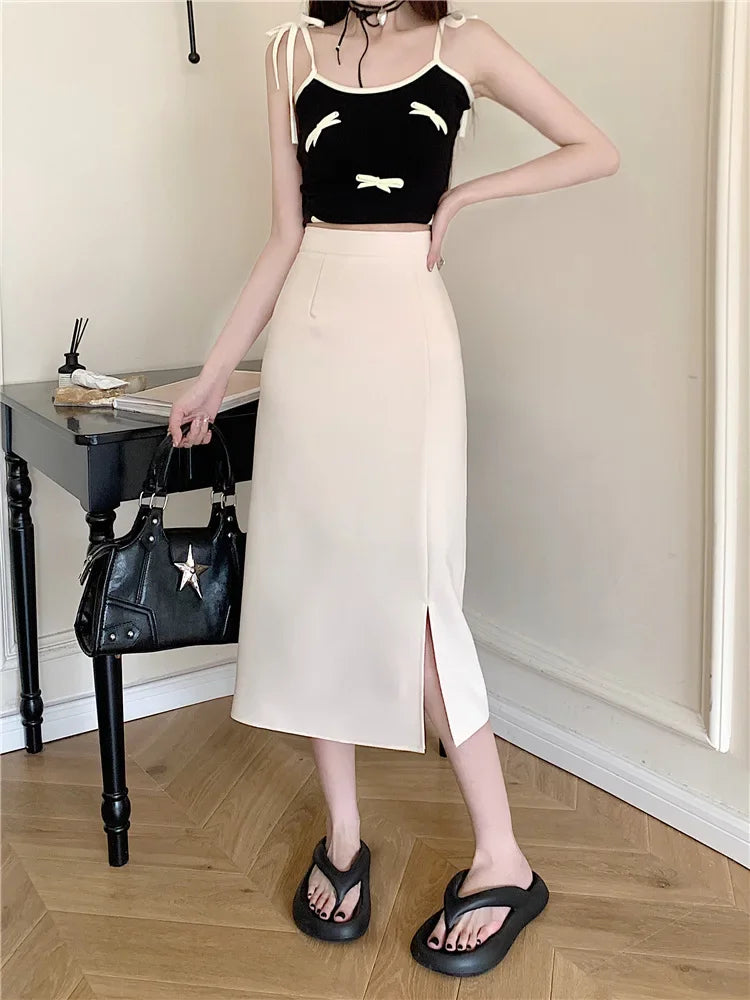 Plus Size Casual Skirt High-waisted