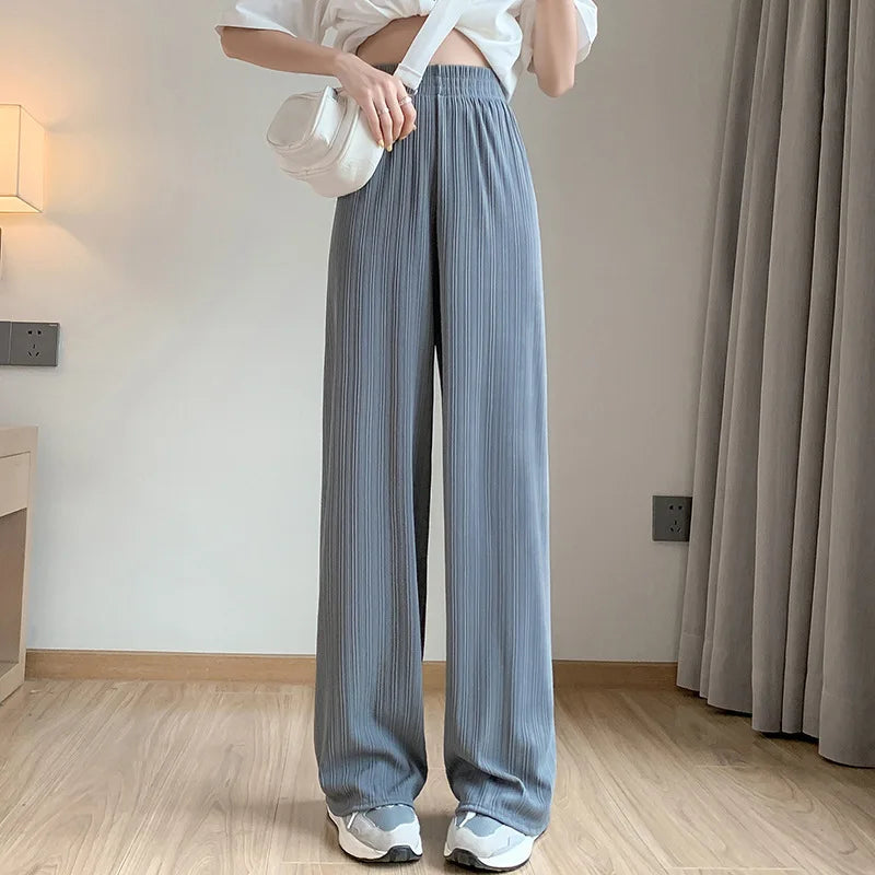 Ice Silk Wide-leg Pants