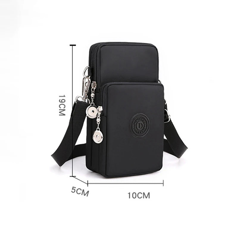 Nylon Cell Phone Shoulder Crossbody Bags
