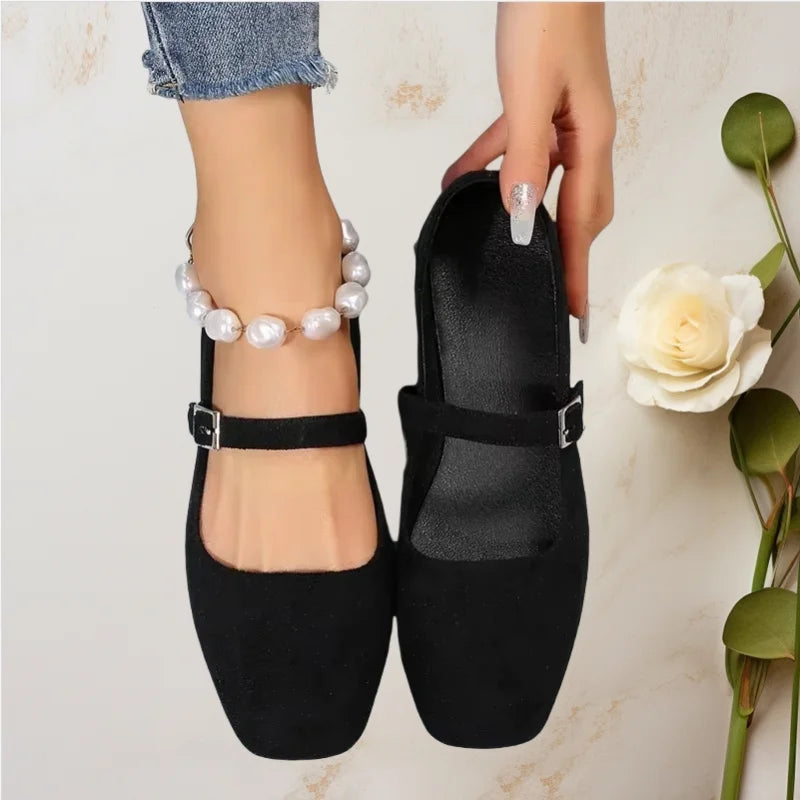 New Comfortable and Elegant Buckle Flats