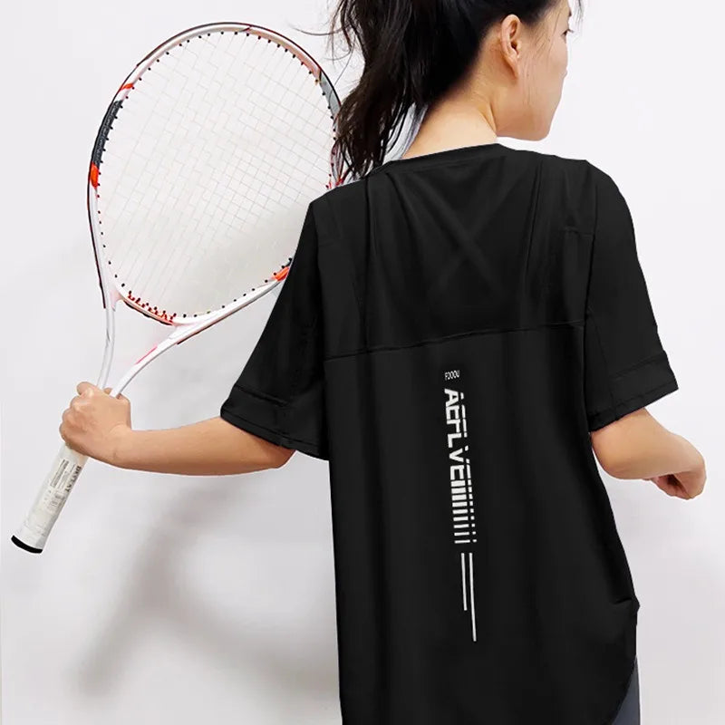 Yoga Loose Plus Size Short Sleeved Top