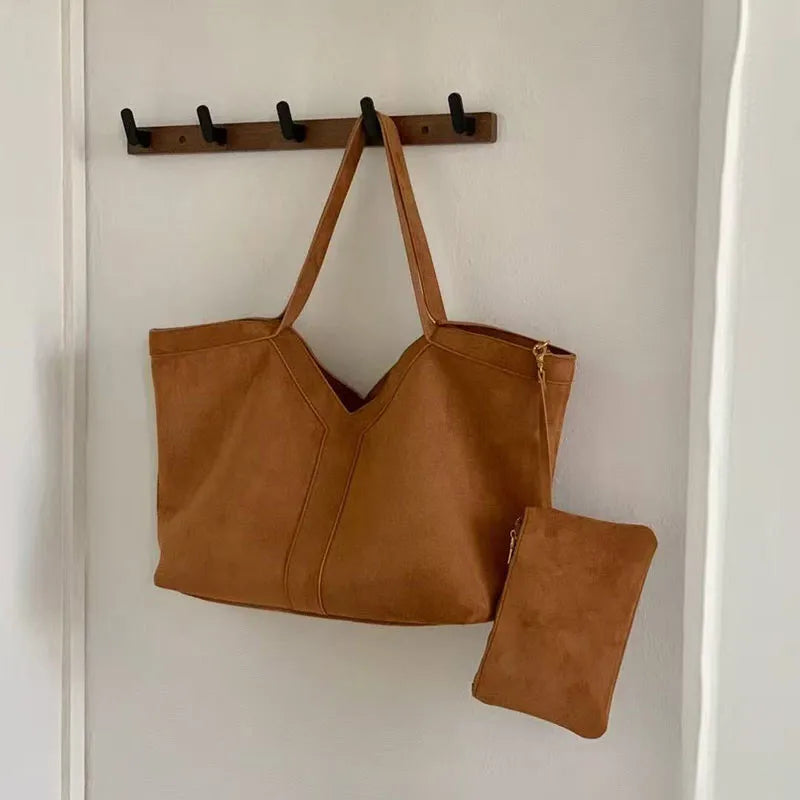 Luxury Y-shaped Suede Handbag Designer Tote Bag