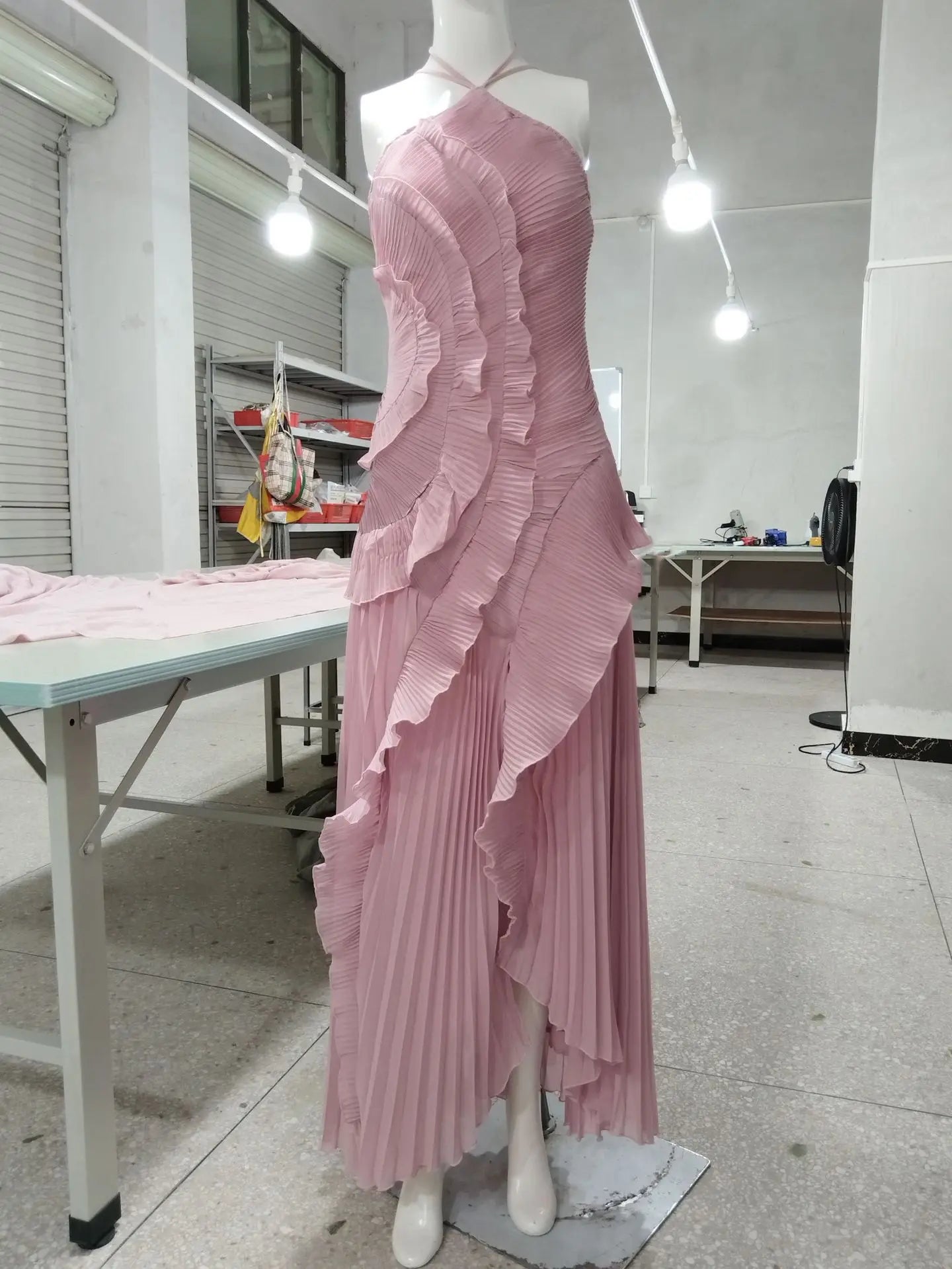 Sleeveless Halter Backless Split Maxi Dress