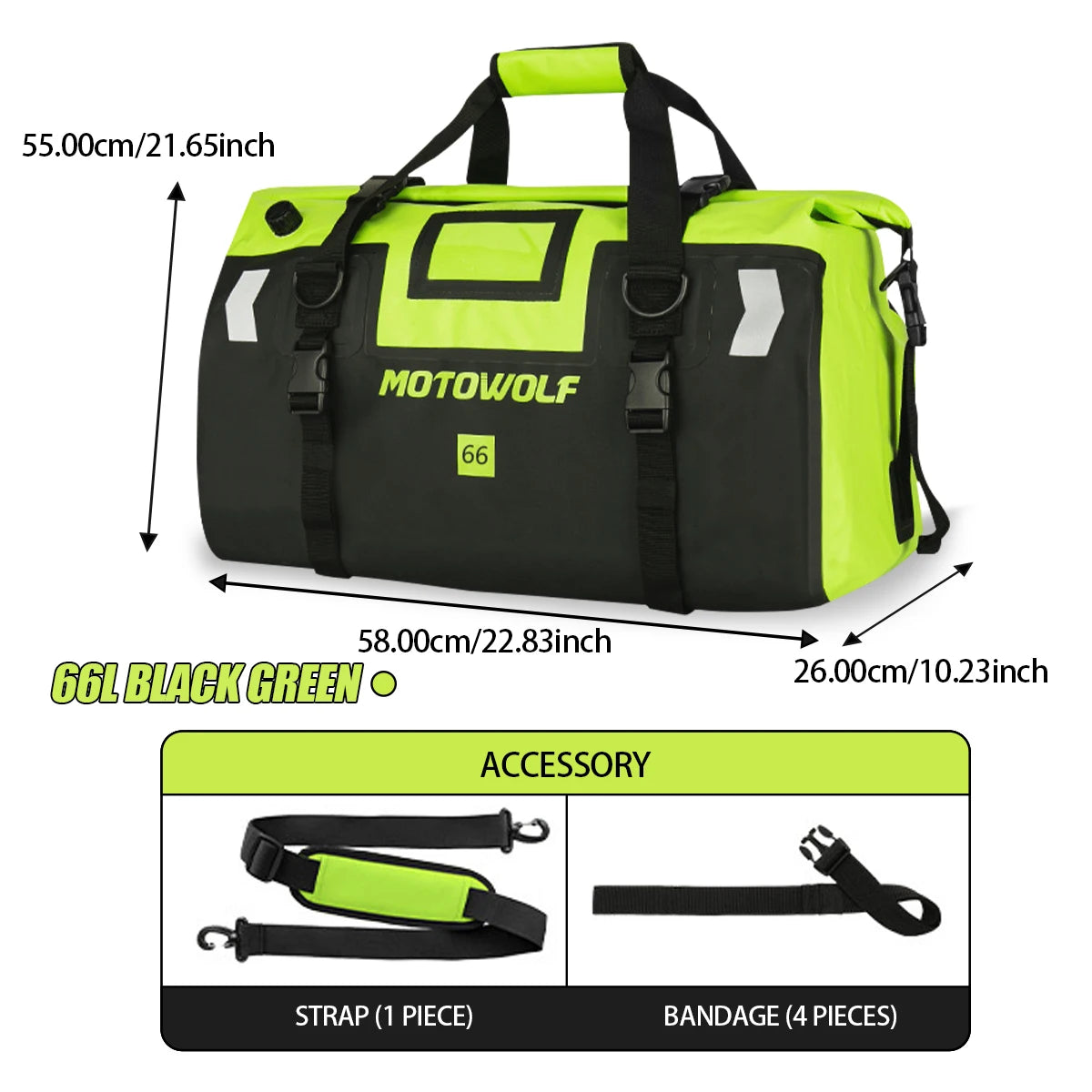Motorcycle Dry Bag Waterproof Tail Duffle Bag