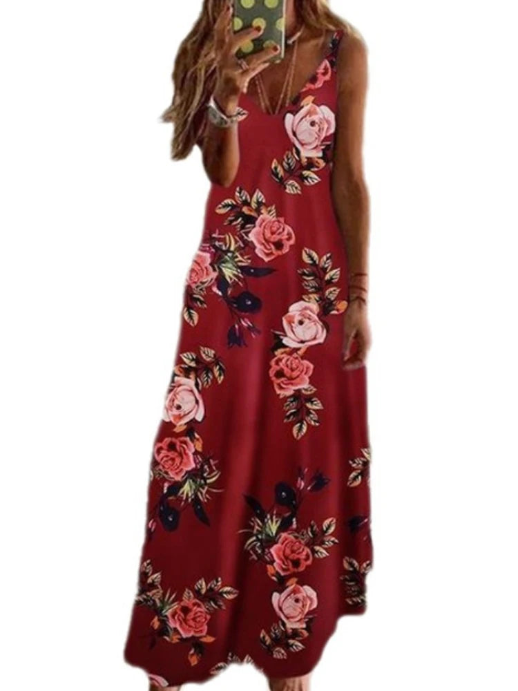 Slim Fit Slip Dress Casual Midi