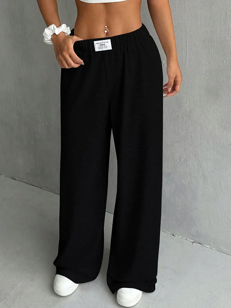 Women's  Fashion  Solid Versatile Sweatpants