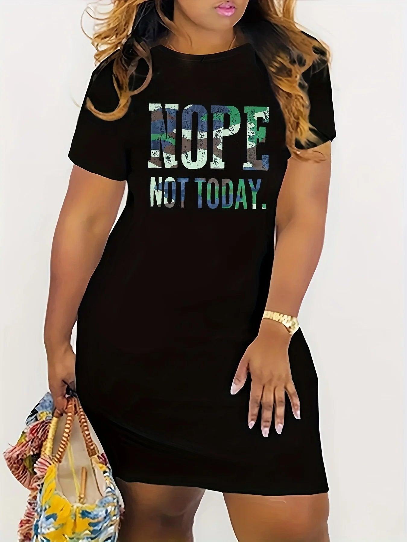 Nope Not Today Dress, Casual Nightdress Clothing