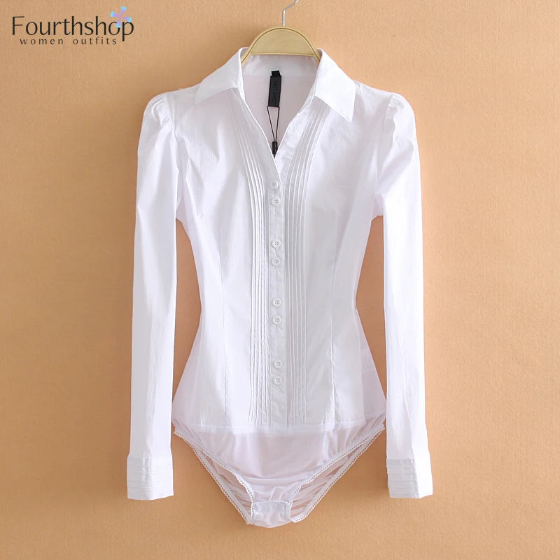 Bodysuit Long Sleeve  Office Lady Work Uniforms