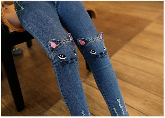 Children Infants Girls Casual Denim Long Pants