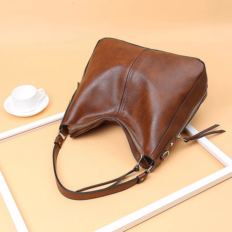 Hobo Bag Leather Large Capacity Tote bag
