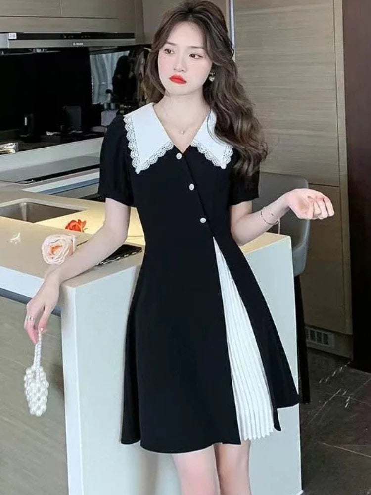 Midi Short Sleeve A Line Designer