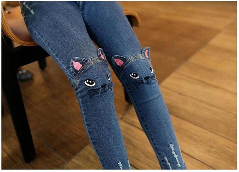 Children Infants Girls Casual Denim Long Pants