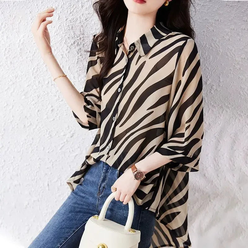 Shirts Chiffon Full Long Sleeve