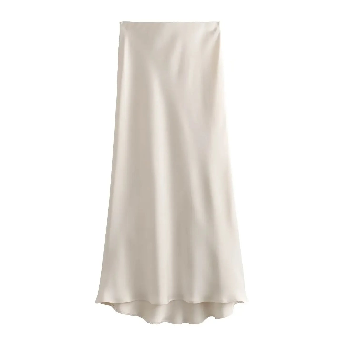 Satin Skirt  High Waist Elegant Long Skirts