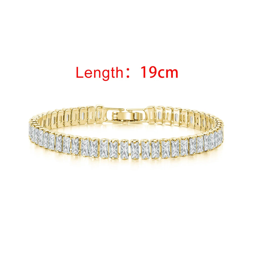 Iced Out Zircon Tennis Luxury Crystal Bracelet